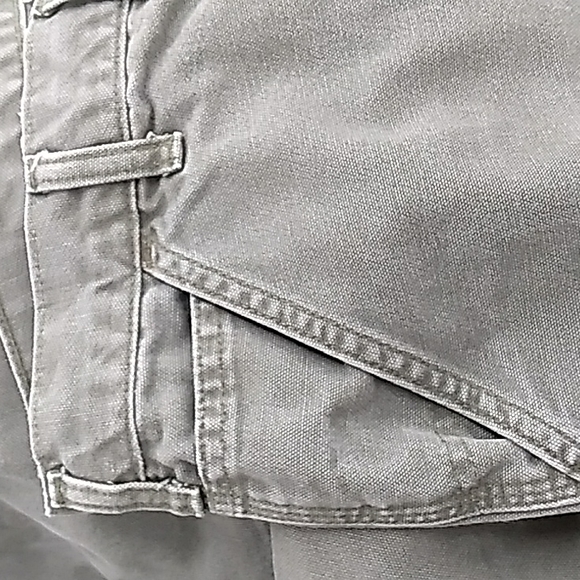 🪓Carhartt  Olive Carpenter Pants SZ 44/32 VNUC - Picture 4 of 16